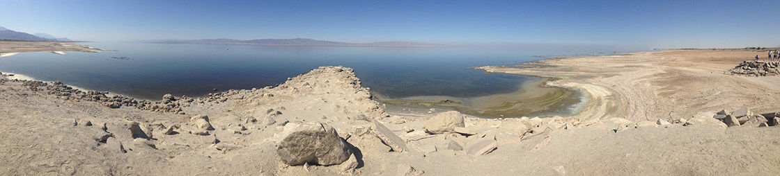 Panoramic photo of the Salton Sea